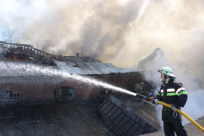 пожар на предприятии Электромашина в Харькове
